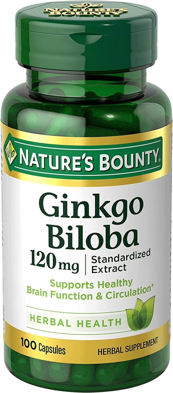 Nature's Bounty Ginkgo Biloba 120 mg, 100 cápsulas