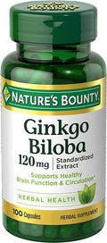 Nature's Bounty Ginkgo Biloba 120 mg, 100 cápsulas
