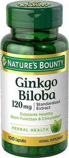 Nature's Bounty Ginkgo Biloba 120 mg, 100 cápsulas