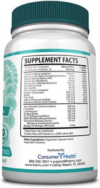 Solución natural para el crecimiento del cabello / Complemento alimenticio, 1 botella – 60 cápsulas