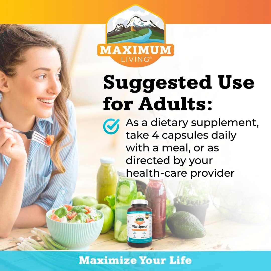 Vita-Sprout Whole-Food Multivitamin & Phytonutrient Blend, 120 Cápsulas