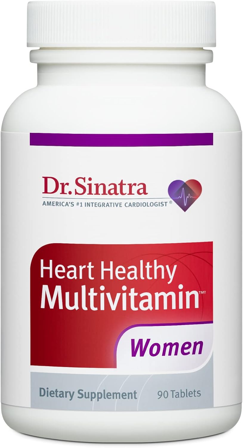 Dr. Sinatra Multivitamínico para Mujeres Salud Cardíaca con Vitamina D, A, B12, C, E, Biotina, Folato y Zinc - 90 Comprimidos