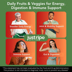 Just Ripe Nutrition Suplemento de Frutas y Verduras - 90 Cápsulas de Fruta y 90 de Verdura - Superalimento 100% Natural - 2 Paquetes