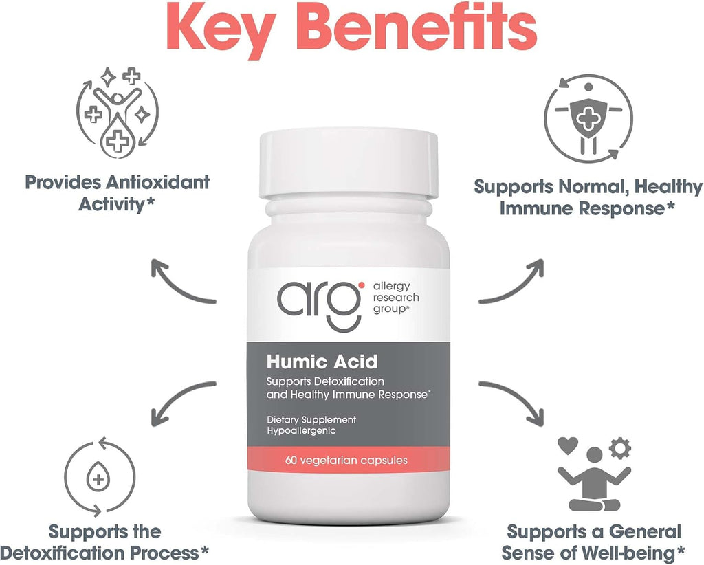 Allergy Research Group Ácido Húmico - 750 mg - 60 Cápsulas