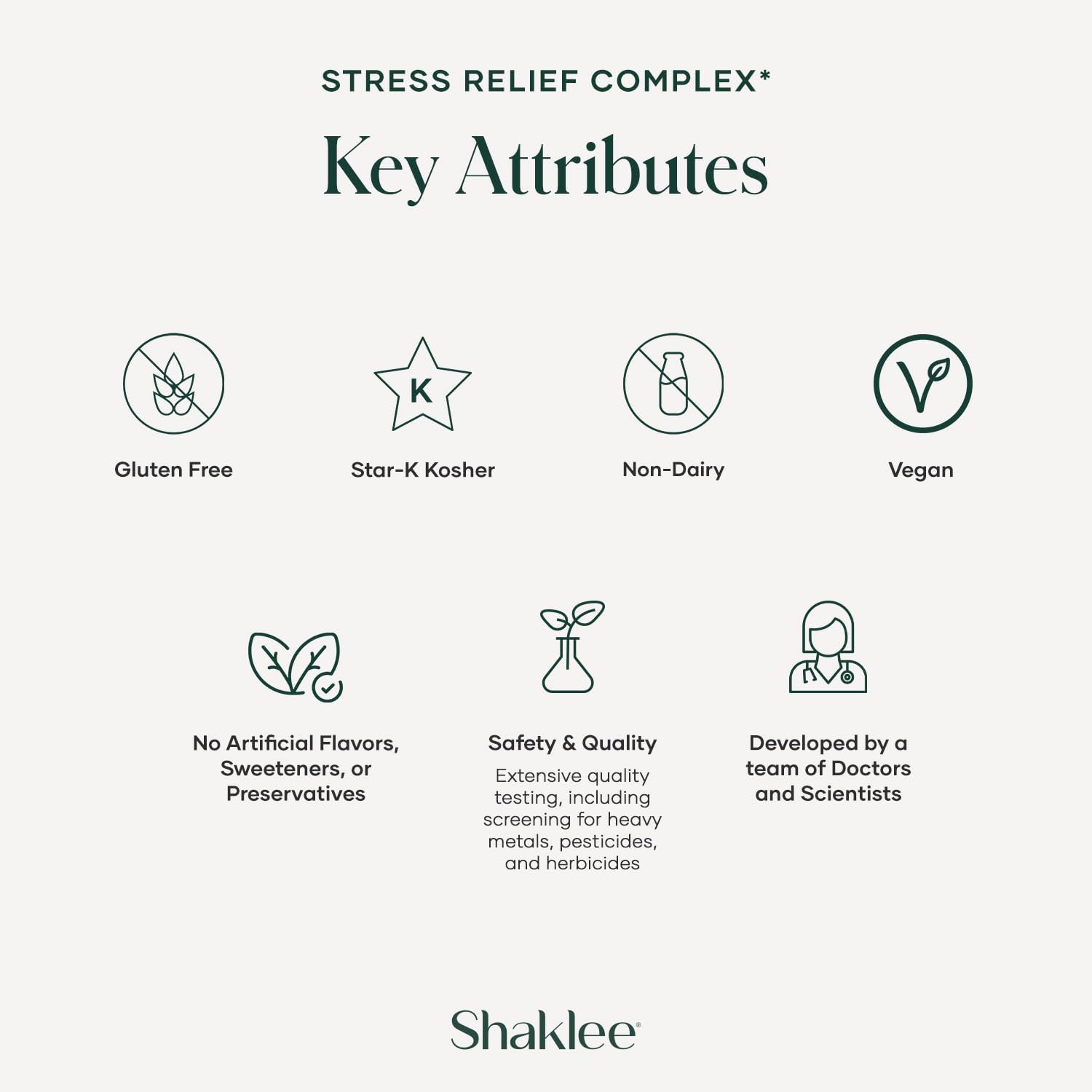 Shaklee Stress Relief Complex – Mezcla Calmante con L-teanina, Ashwagandha, Beta-sitosterol y L-tirosina – Apoyo para la Relajación sin Somnolencia – 30 Comprimidos