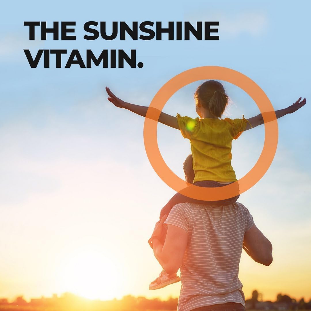 Vitamin World Vitamina D3 5000 UI 100 Cápsulas Blandas - Alta Potencia, Biodisponible, Para la Salud Ósea y el Sistema Inmunitario, Liberación Rápida, Sin Gluten