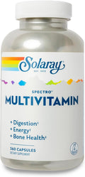 SOLARAY Spectro Multivitamin con Hierro - Complejo Multivitamínico con Calcio, Magnesio, Superalimentos y Enzimas Digestivas - Apoyo para Digestión, Energía y Salud Ósea (360 Cápsulas)
