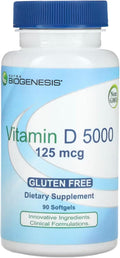 Nutra BioGenesis Vitamina D3 5000 UI - Suplemento de Vitamina D3 con Aceite de Oliva - 90 Cápsulas Blandas