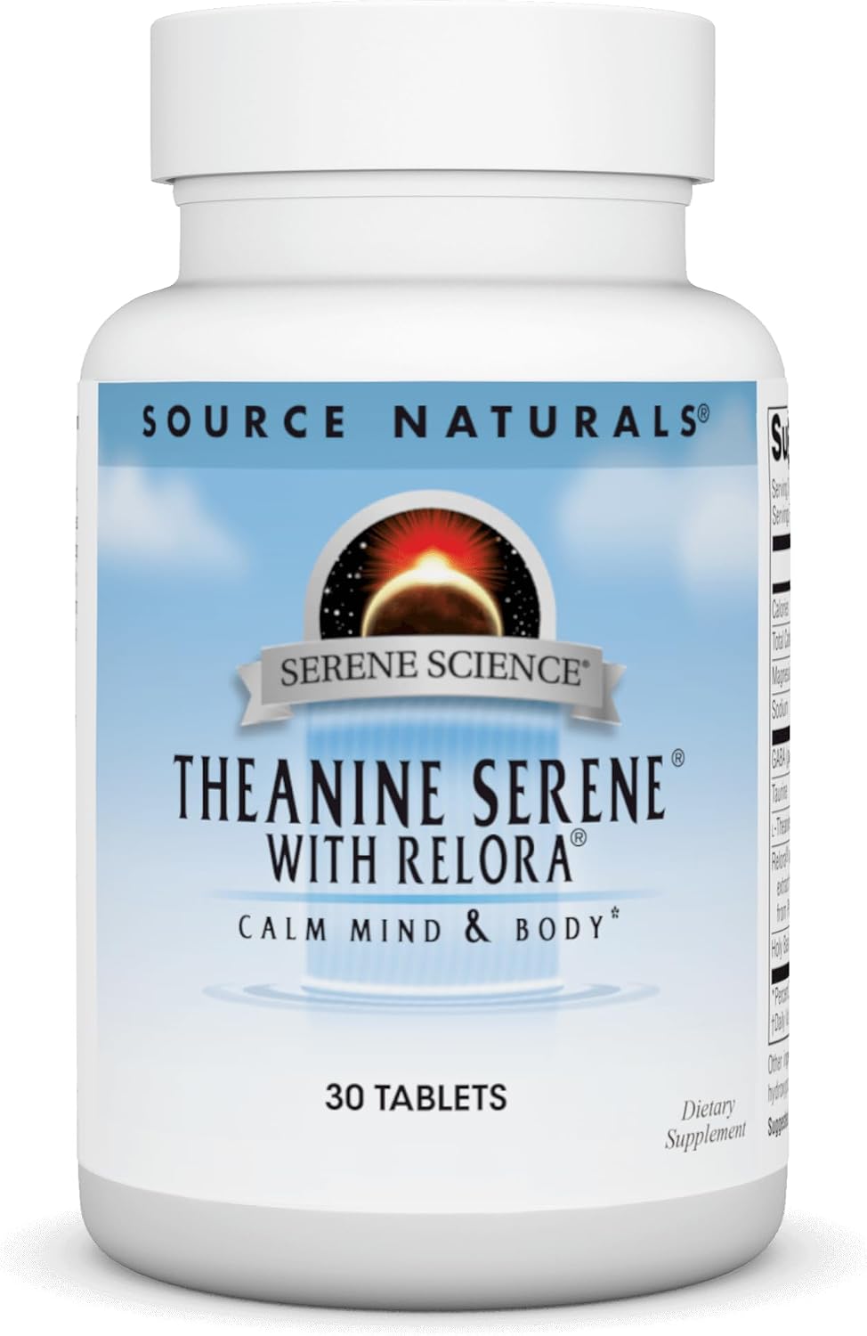Source Naturals Serene Science Theanine Serene con Relora, Magnesio y GABA - 30 Tabletas