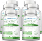 Approved Science MemorySyl - Suplemento de Memoria y Concentración (180 Cápsulas, 6 Meses) - Vegano
