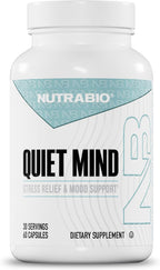 NutraBio Quiet Mind Stress Relief Supplement, 60 Cápsulas