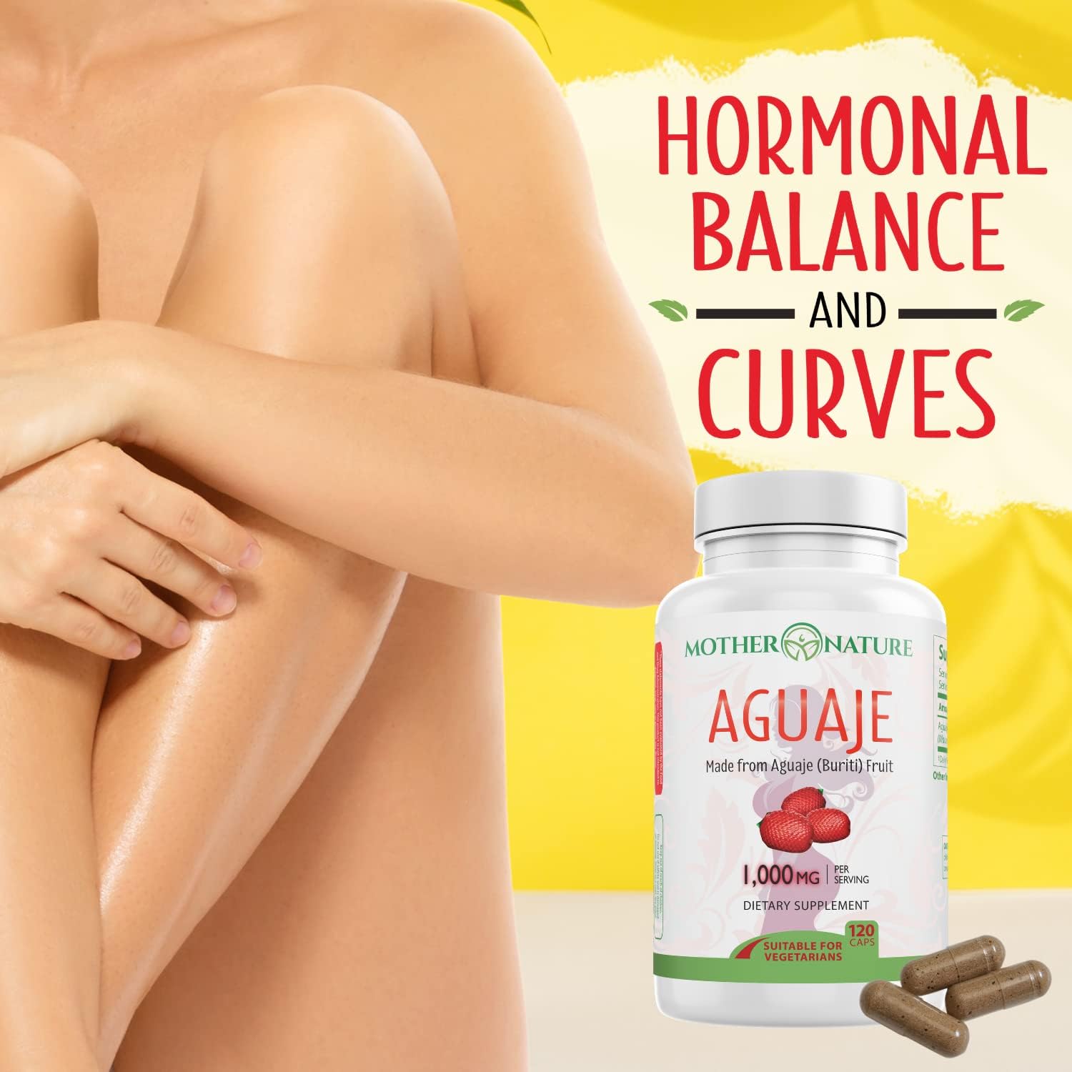 Aguaje Curves Cápsulas para Mujer 1000mg con Maca Roja y Cohosh Negro