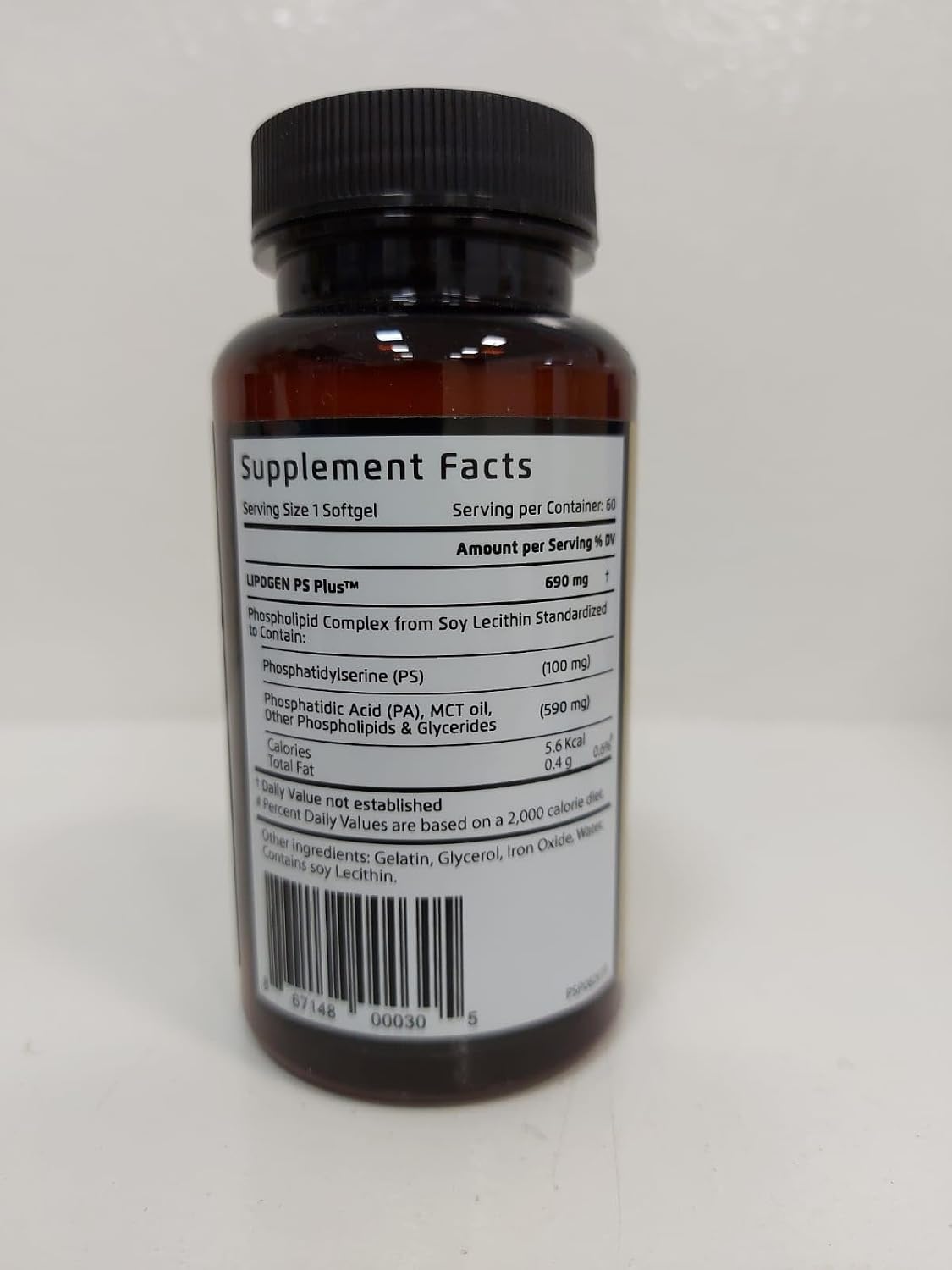 Lipogen PS Plus Senior - Suplemento de Fosfatidilserina para Memoria y Concentración, 120 Cápsulas Blandas
