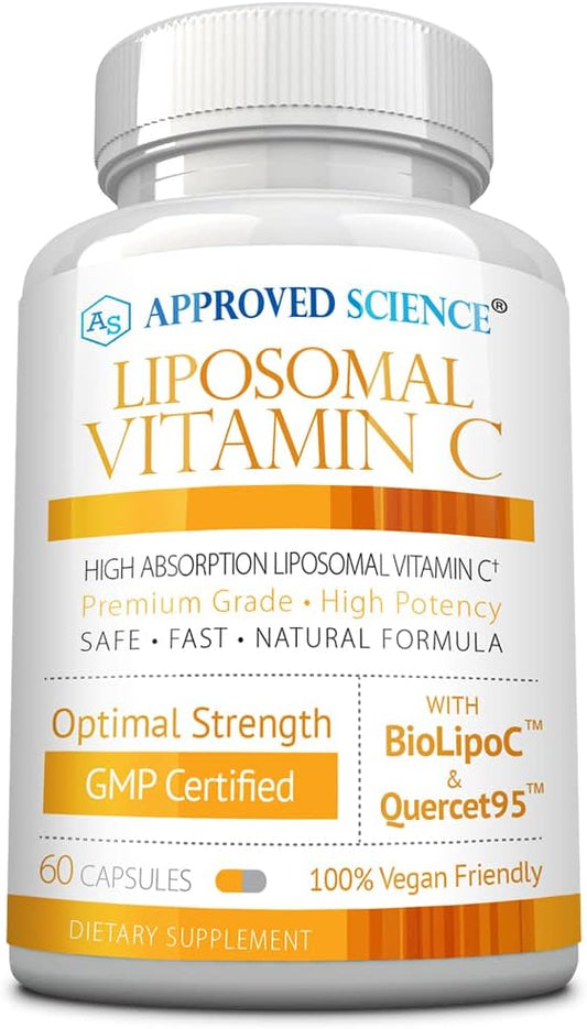 Approved Science Vitamina C Liposomal con Quercetina - 1100 mg - 60 Cápsulas
