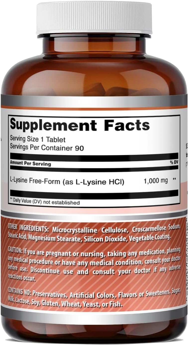 Amazing Formulas L-Lisina 1000mg - 90 Comprimidos