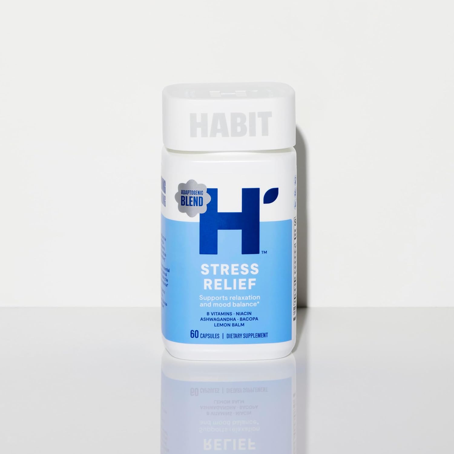Habit Stress Relief Supplement (60 Cápsulas) - Apoya la Relajación y el Equilibrio del Estado de Ánimo, con Vitaminas B y Adaptógenos