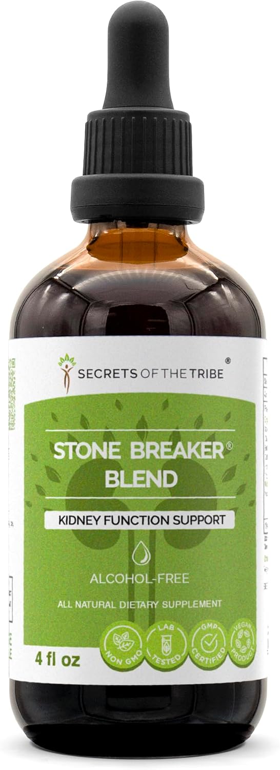 Secrets of the Tribe Stone Breaker Blend Extracto Sin Alcohol - Tintura de Hierbas para el Bienestar Renal (118 ml)