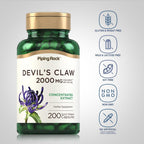 Piping Rock Garra del Diablo | 200 Cápsulas | Suplemento Herbal | Extracto Concentrado | No Transgénico, Sin Gluten