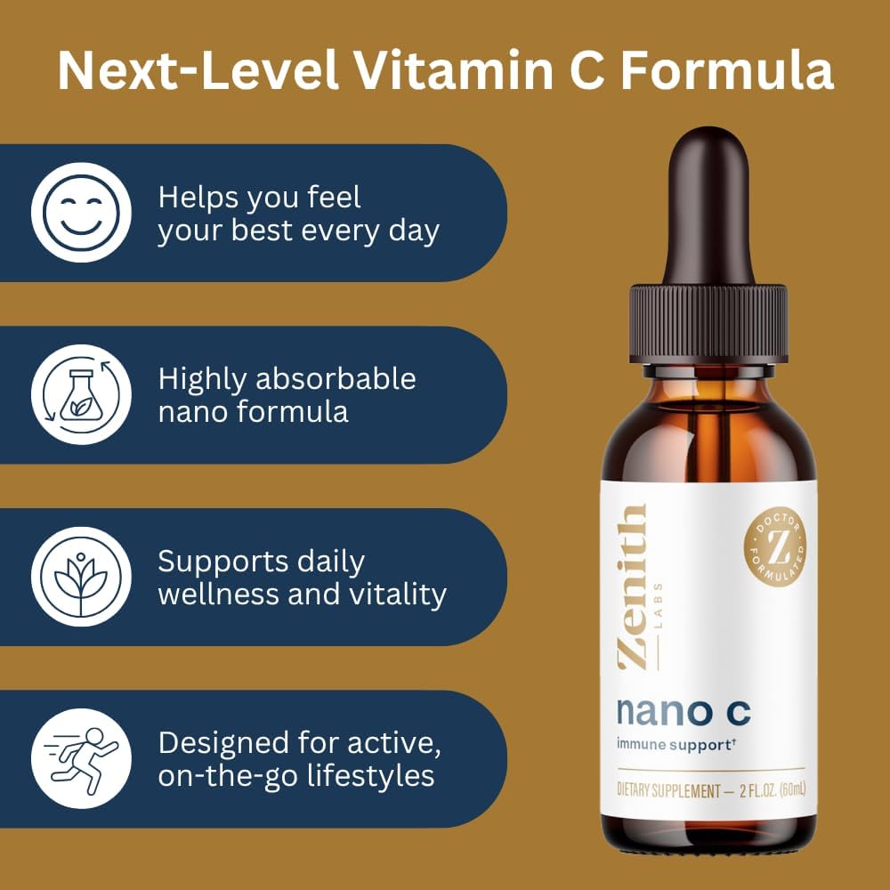 Zenith Labs Nano C – Gotas de Vitamina C Líquida para Adultos