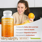 Aura Vitamin Colágeno Hidrolizado con Vitamina C Cápsulas 500 mg - Pack de 2 (120 cápsulas)