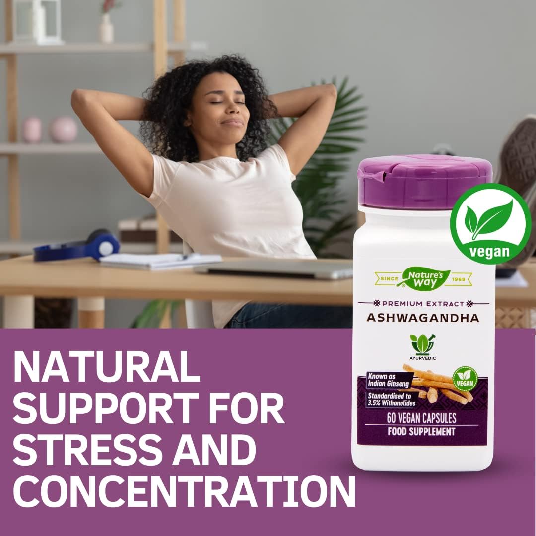 Nature's Way - Ashwagandha, 60 cápsulas vegetales