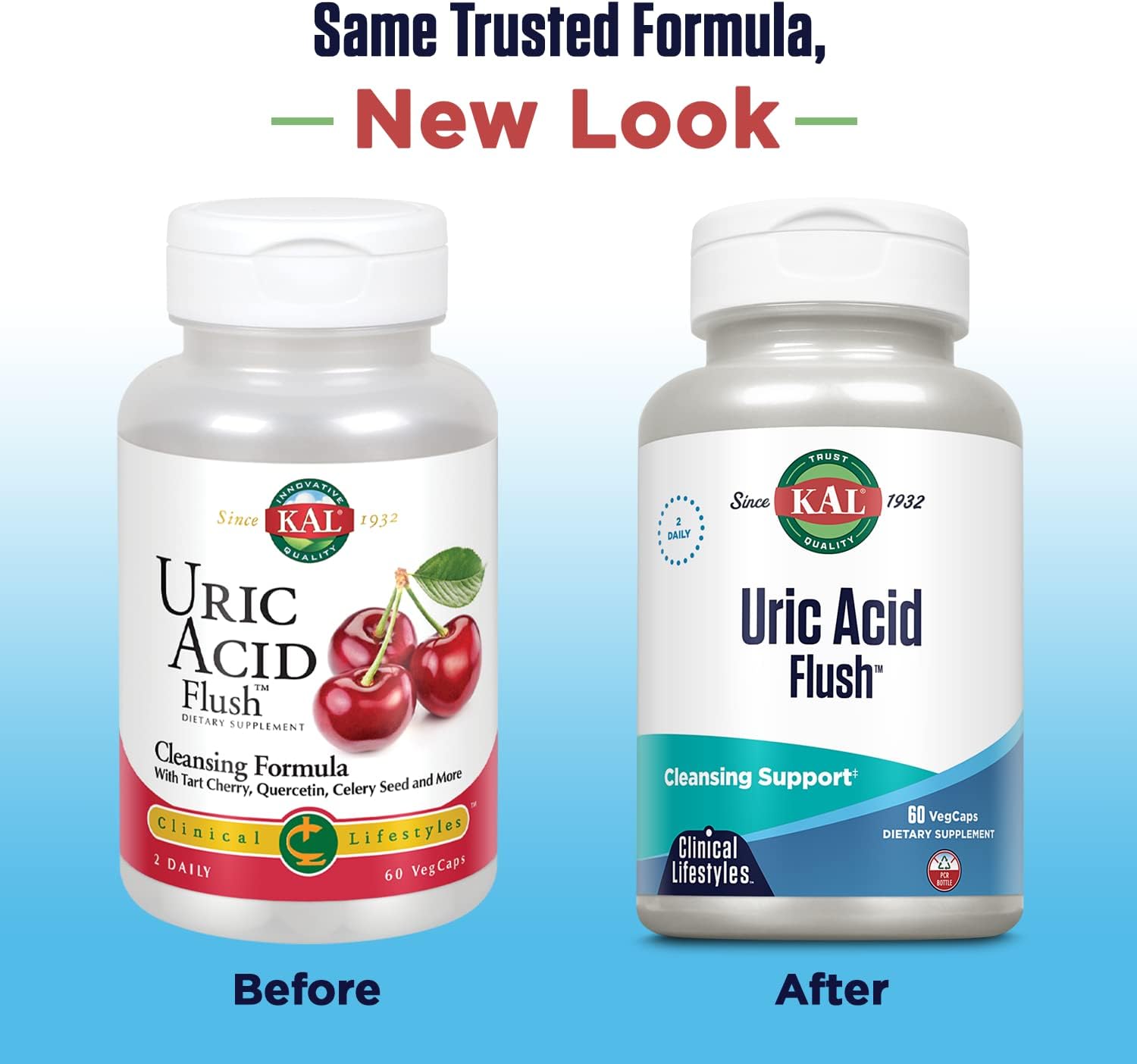KAL Uric Acid Flush | Mezcla de arándano, apio y más para la comodidad articular | 60 cápsulas vegetales