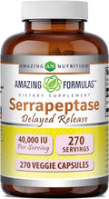 Amazing Formulas Serrapeptase 40.000 UI - 270 Cápsulas Vegetales