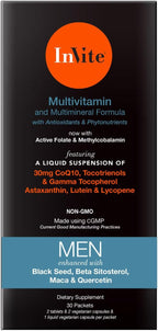 Invite Health Multivitamínico para Hombres - Complejo Diario con Maca, Quercetina y Beta-Sitosterol - Pack de 2 (60 Sobres)