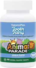 NaturesPlus Animal Parade Tooth Fairy - Children's Chewable Dental Supplement - 90 Animal-shaped Tablets - Natural Vanilla Flavor