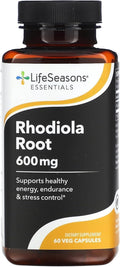 LifeSeasons Rhodiola Root 600mg – 60 Cápsulas Veganas
