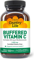 Country Life Vitamina C Tamponada 1000 mg con Bioflavonoides - 100 Comprimidos