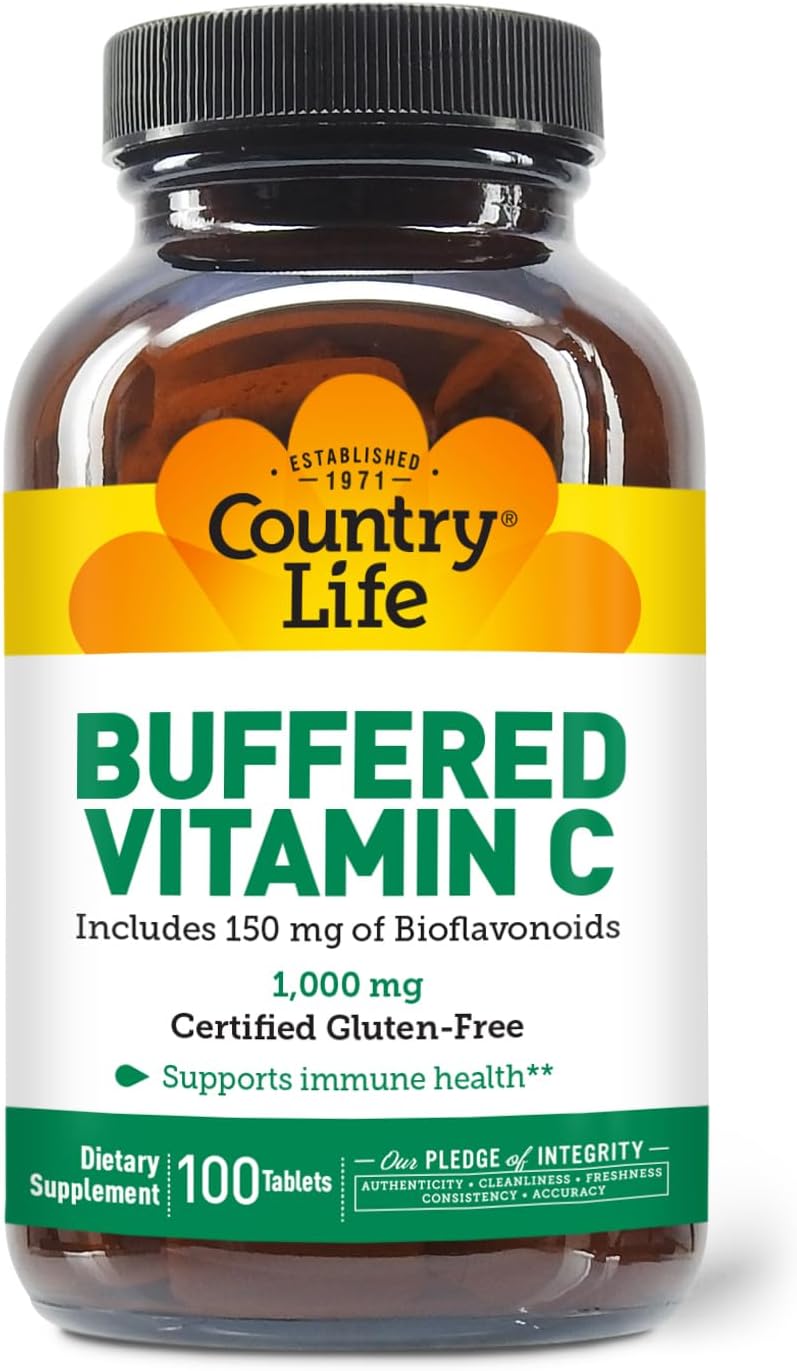 Country Life Vitamina C Tamponada 1000 mg con Bioflavonoides - 100 Comprimidos