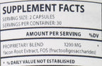 Extracto de Raíz de Yacón con FOS, 1200 mg, 60 Cápsulas