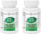GeriCare Multivitamínico Diario con Hierro - 200 Comprimidos (Pack de 2 x 100)