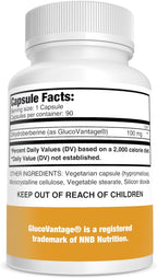 Pure Nootropics - Dihidroberberina (GlucoVantage) 100 mg, 90 Cápsulas | Super Berberine