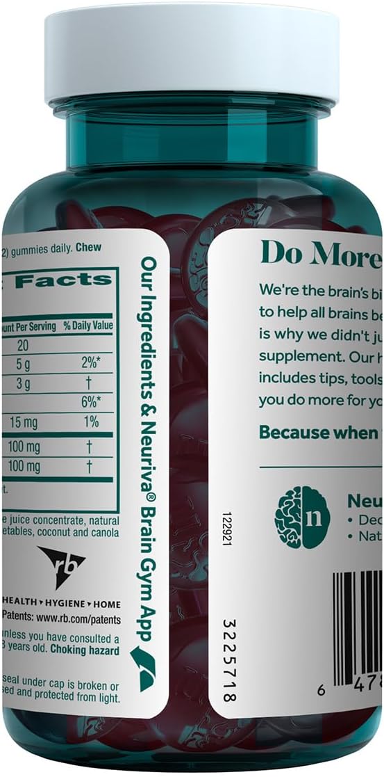Neuriva Original Gominolas de Fresa para la Salud Cerebral (50 uds) (Pack de 3)