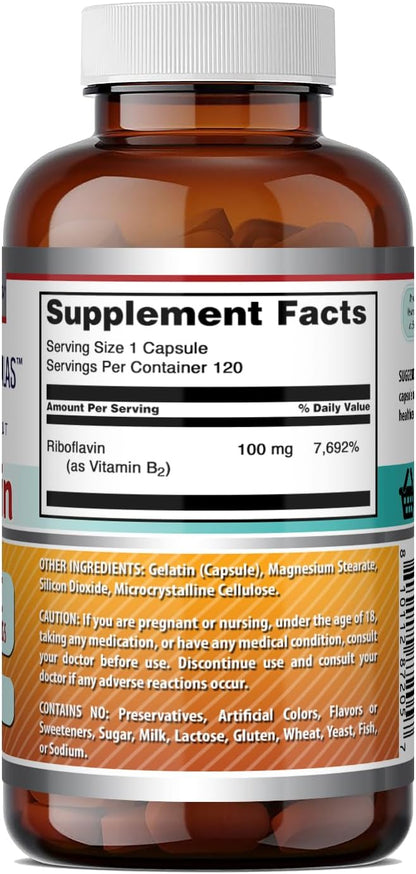 Amazing Formulas Riboflavina (Vitamina B2) – Metabolismo normal del hierro: Facilita la absorción y utilización – Image 5