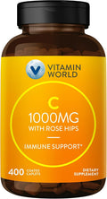 Vitamin World C-1000 mg con Bioflavonoides y Escaramujo - 400 Caplets Recubiertos