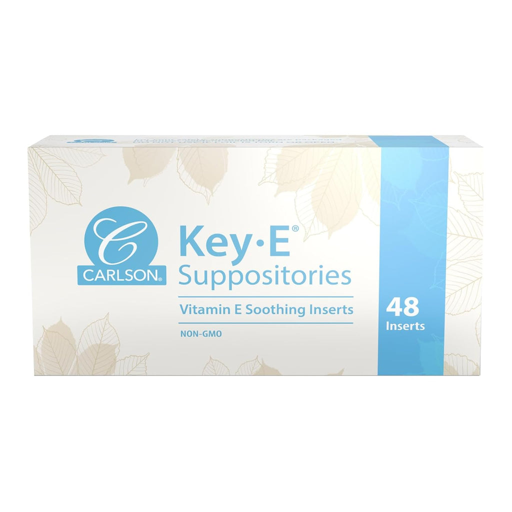 Carlson Key-E Supositorios de Vitamina E, 30 UI (20 mg), 48 unidades