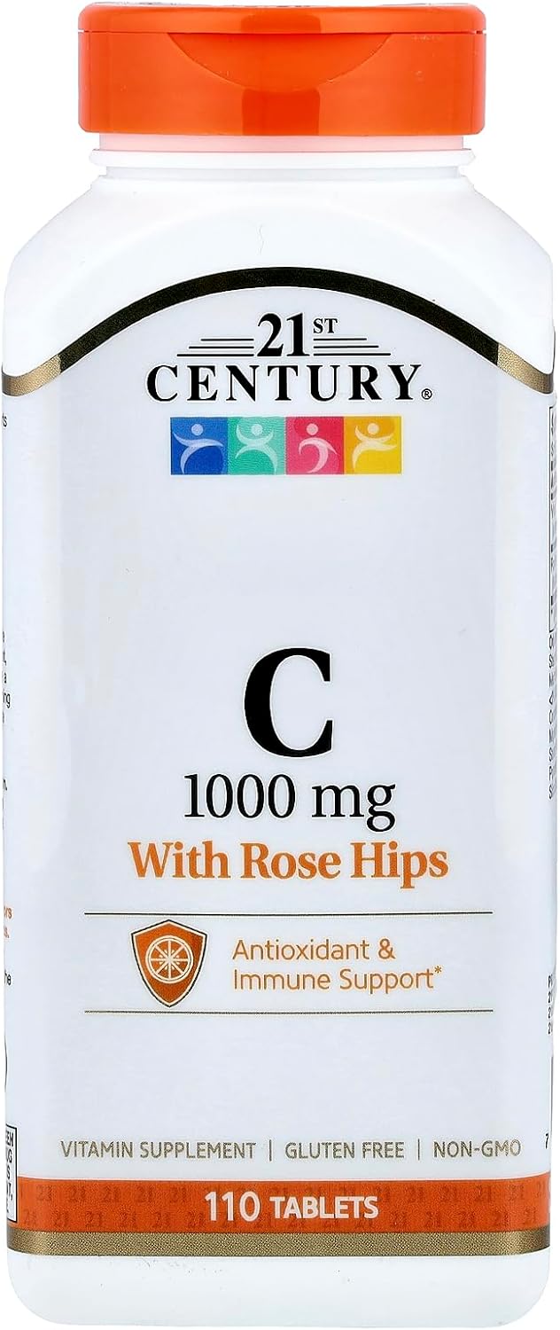 21st Century Natural C 1000 con Escaramujo, 110 Comprimidos