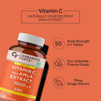 Vitamina C Natural de Amla con Zinc - 120 Comprimidos Vegetales