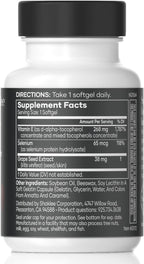 Shaklee Vita-E 400 UI con Selenio y Extracto de Semilla de Uva - 90 Cápsulas Blandas