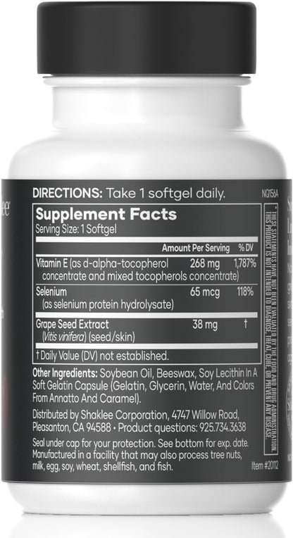 Shaklee Vita-E 400 UI con Selenio y Extracto de Semilla de Uva - 90 Cápsulas Blandas – Image 2