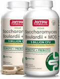 Jarrow Formulas Saccharomyces Boulardii + MOS - 5 Mil Millones de Organismos Viables - 90 Cápsulas Veganas de Liberación Retardada (2 Envases)