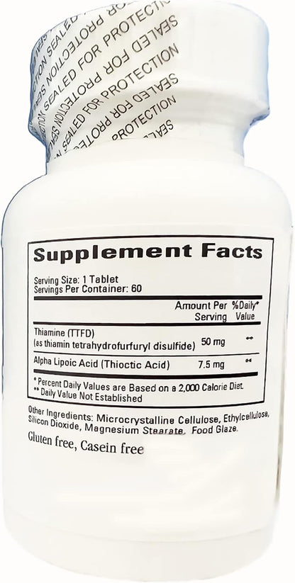 Cardiovascular Research Lipothiamine B Supplement 120 Tablets - Vitamina B1 con Ácido Alfa Lipoico - 2 x 60 Comprimidos – Image 2