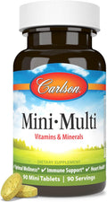 Carlson Labs Mini-Multi - Complejo Multivitamínico y Mineral, 90 Comprimidos