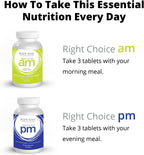 Body Wise Multi-Vitamin/Mineral Daily Nutrition Supplement – Right Choice AM y PM – 540 Comprimidos (90 Días)