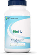 Nutra BioGenesis BioLiv - Betaina HCL, Cardo Mariano, Diente de León, Colina y Remolacha - 90 Cápsulas