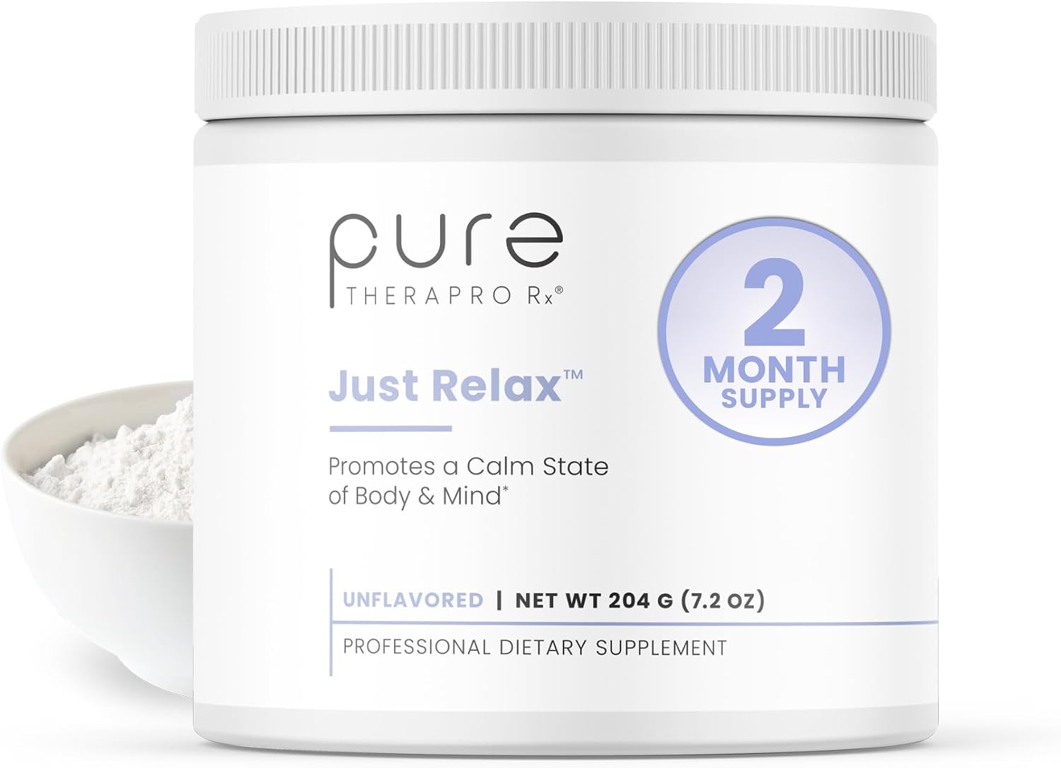 Pure Therapro Rx Just Relax Cherry – 60 Servings | Apoya Estado de Ánimo Relajado y Presión Arterial Saludable | Myo-inositol, Di-Magnesio Malato, GABA, Taurina y L-Teanina
