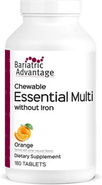 Bariatric Advantage Multivitamínico Masticable Esencial Sin Hierro - 180 Comprimidos (Sabor Berry)